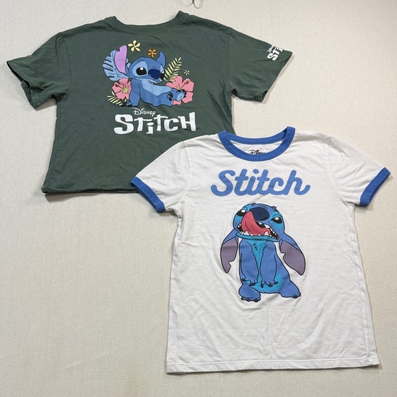 Disney Tops - Disney Stitch Short Sleeve Tees - Green and Blue